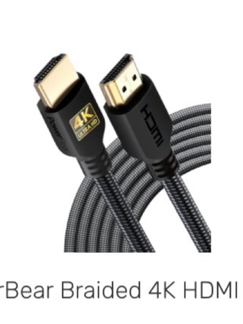 Braided HDMI Cable 4K - Black - Premium Performance